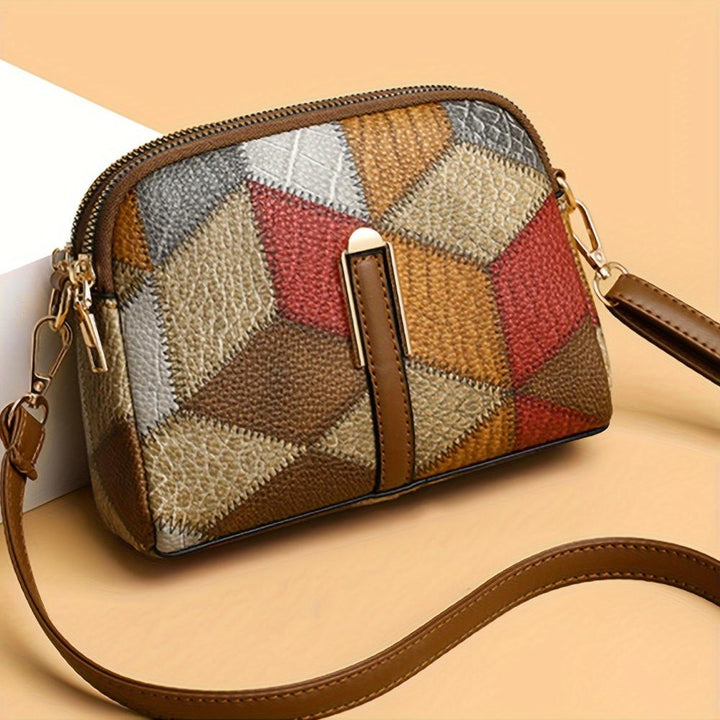 Luna | Mini skulderveske i patchwork-stil
