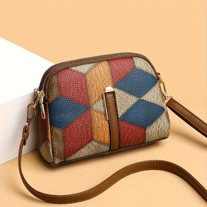Luna | Mini skulderveske i patchwork-stil