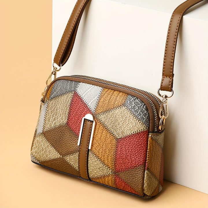 Luna | Mini skulderveske i patchwork-stil