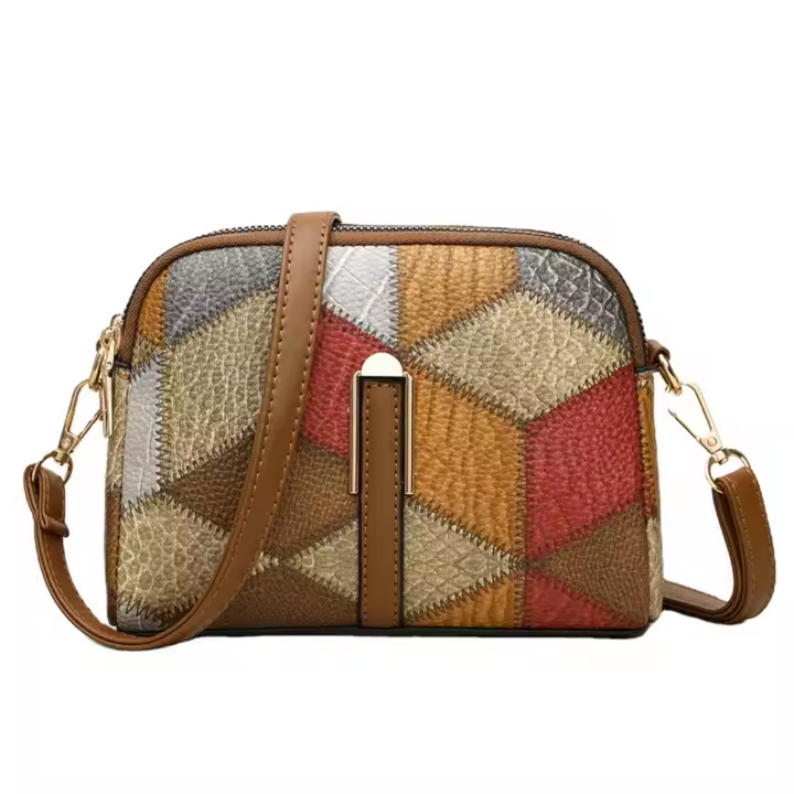 Luna | Mini skulderveske i patchwork-stil