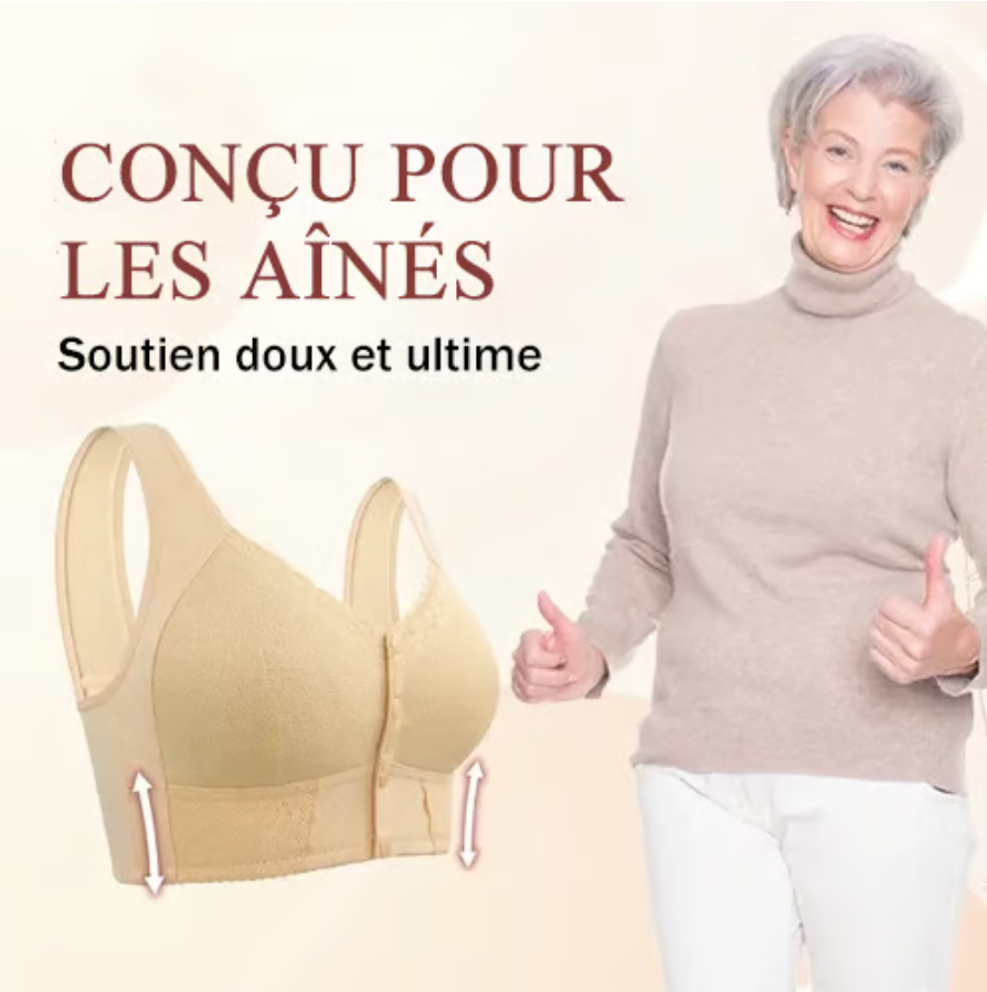 MÉLANIE | Andningsbar BH med framknäppning 2+1 GRATIS