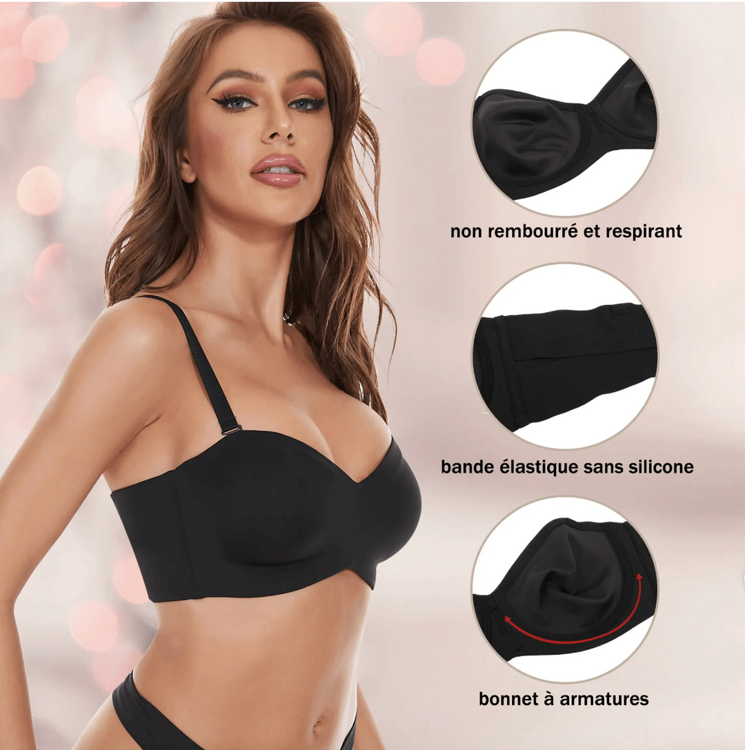 SONIA | Bandeau-bh med halkskydd och konverterbar design 1+1 GRATIS