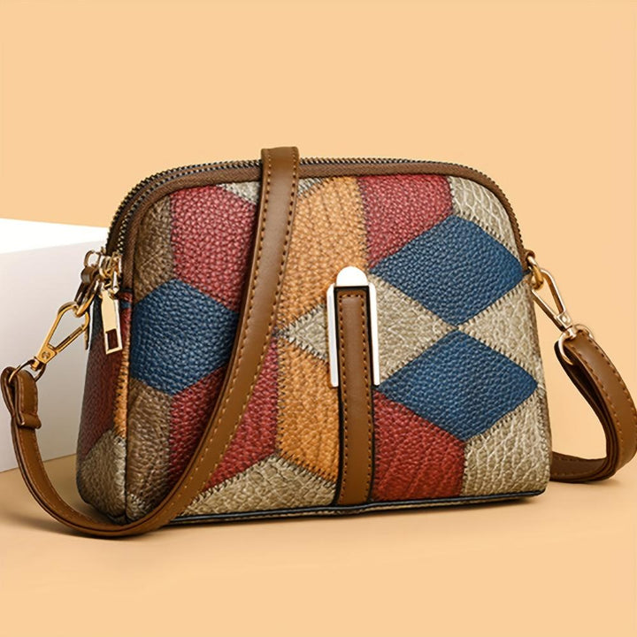 Luna | Mini skulderveske i patchwork-stil