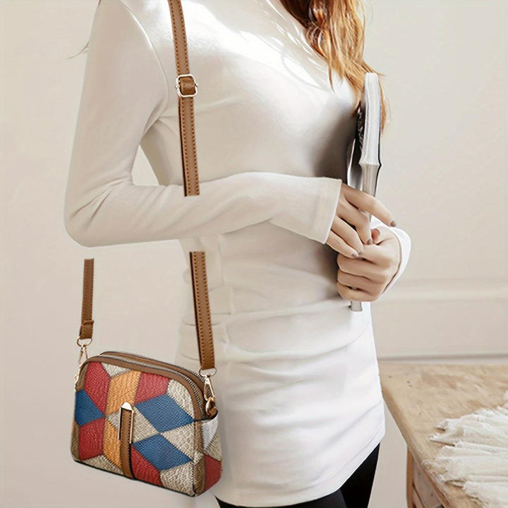 Luna | Mini skulderveske i patchwork-stil
