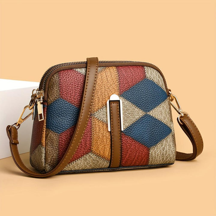 Luna | Mini skulderveske i patchwork-stil